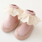 Autumn Winter Baby Girls Socks Newborn Baby Bowknot Socks Infant Baby Socks Anti Slip Soft Cotton Floor Sock Shoes gogodiggity