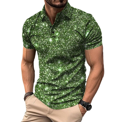 Polo Shirt Digital Printing Button Street Casual T-shirt gogodiggity