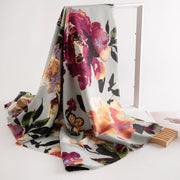 Artificial Cashmere Scarf Female Plant Print Fashion Commuter gogodiggity
