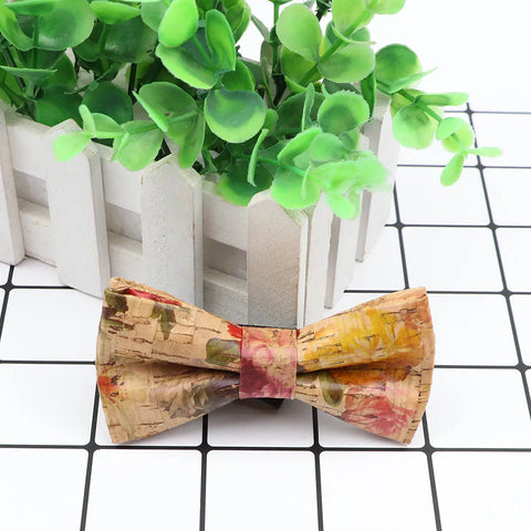 New Design Cork Wood Fashion Parent-Child Bow Ties Novelty Handmade Solid Neckwear Wedding Party Gift Accessories Men Bowtie gogodiggity