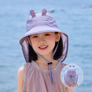 Children's Summer Hat Boys And Girls Outdoor Sunscreen Hat Large Brim Shawl Fisherman Hat Cap Cute Sun Hat Beach Accessories gogodiggity