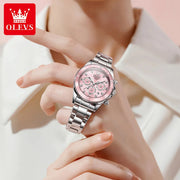 OLEVS Women Watch 5632 Elegant Original Quartz Watches Multifunctional Chronograph Watches For Women Set Bracelet Watch Reloj gogodiggity