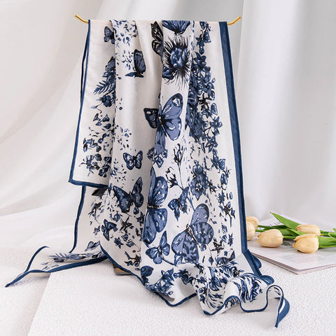 Vintage Print Polyester Fashion Scarf Dual-use Shawl gogodiggity