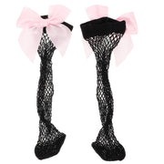 Children Mesh Socks Stocking Toddler Girls High Ankle Baby Bow Tie White Pink Summer Stockings Breathable Gentle Touch gogodiggity