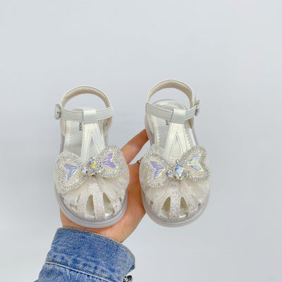 Sweet Western Style Mermaid Tail Bowknot Baby Hollow Out Bird's Nest Sandal gogodiggity