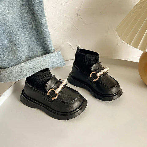 Winter Warm Princess Shoes for Little Girls Baby Cotton Socks Boots Children Short Boots Toddler Baby Girls Leather Shoe 15-25 gogodiggity