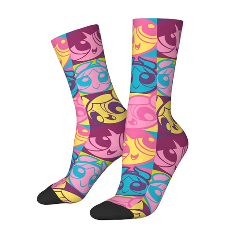 The Powerpuff Girls Stockings Couple Socks Soft Trendy Socks Winter Cycling Non Slip Graphic Socks Gift gogodiggity