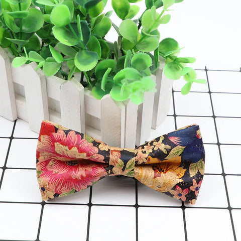 New Design Cork Wood Fashion Parent-Child Bow Ties Novelty Handmade Solid Neckwear Wedding Party Gift Accessories Men Bowtie gogodiggity