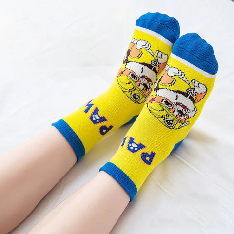 5 Pairs Paw Patrol Kids Socks Cotton Boys Cute Cartoon Socks for Children Baby Casual Socks Autumn Soft Clothing Accessories New gogodiggity