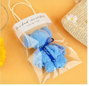 High Quality Coral Velvet Towels Gift Set Cartoon Cute Bear Shaped Face and Bath Towels Wedding or Special Occasion Gift gogodiggity