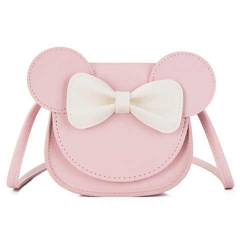 Cute And Adorable Bowknot Soft Girl Student Children's Small Bag Pu Female gogodiggity