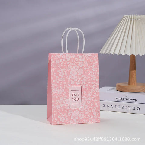 StoBag, Reusable Floral Gift Bags with Handles Elegant For You Designs for Weddings, Birthdays, and Special Occasions, 12/30Pcs gogodiggity