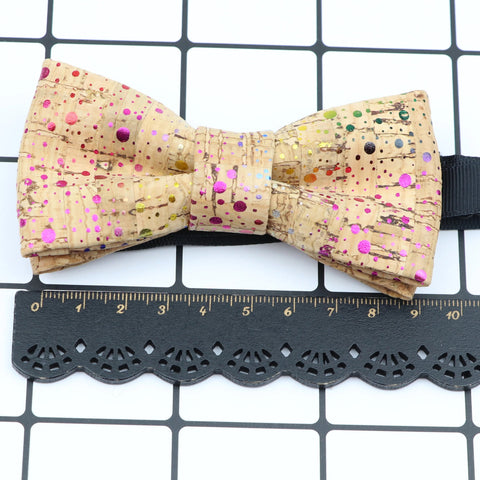 New Design Cork Wood Fashion Parent-Child Bow Ties Novelty Handmade Solid Neckwear Wedding Party Gift Accessories Men Bowtie gogodiggity