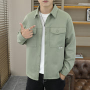 Twill Knitted Lapel Shirt Jacket Coat gogodiggity