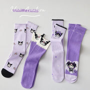 Girls Children Spring Over The Knee Stockings Kawaii Kuromi My Melody Cinnamoroll Pochacco Autumn Winter Cotton Mid-calf Socks gogodiggity