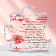 1PC Acrylic Desk Plaque - Custom Daughter Gift for All Occasions，Acrylic Plaque for Birthday/Wedding/Christmas gogodiggity