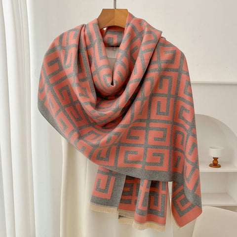 Retro High Sense Artificial Cashmere Scarf gogodiggity