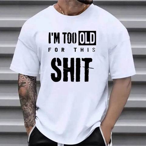 Men's All-match Short-sleeved T-shirt With Design Letters gogodiggity