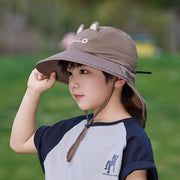 Children's Summer Hat Boys And Girls Outdoor Sunscreen Hat Large Brim Shawl Fisherman Hat Cap Cute Sun Hat Beach Accessories gogodiggity