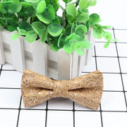 New Design Cork Wood Fashion Parent-Child Bow Ties Novelty Handmade Solid Neckwear Wedding Party Gift Accessories Men Bowtie gogodiggity