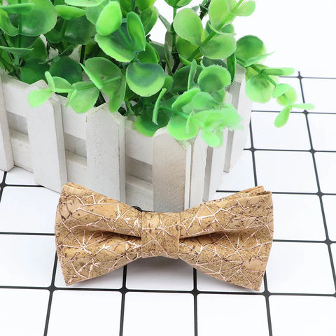New Design Cork Wood Fashion Parent-Child Bow Ties Novelty Handmade Solid Neckwear Wedding Party Gift Accessories Men Bowtie gogodiggity