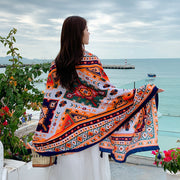Sun-proof All-matching Shawl Beach Travel Dual-use Outdoor Beach Towel gogodiggity