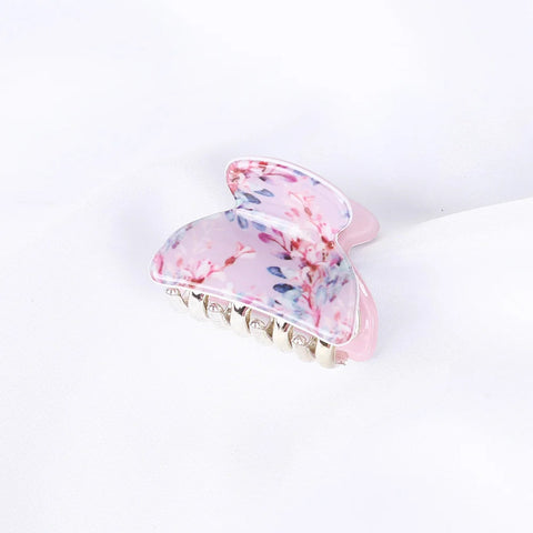 Acrylic Floral Sweet Small Hair Claw Clips Women Girls Plastic Print Crab Barrettes Clips Hair Clamps Hairpins Hair Accessories gogodiggity
