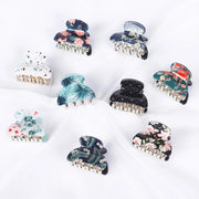 Acrylic Floral Sweet Small Hair Claw Clips Women Girls Plastic Print Crab Barrettes Clips Hair Clamps Hairpins Hair Accessories gogodiggity