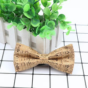New Design Cork Wood Fashion Parent-Child Bow Ties Novelty Handmade Solid Neckwear Wedding Party Gift Accessories Men Bowtie gogodiggity