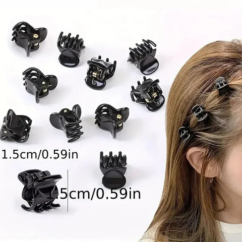 10-60Pcs Hair Claw Clips for Women1.5cm Small Black Brown Transparent Plastic Mini Claws Kids Hair Styling Fashion Accessories gogodiggity
