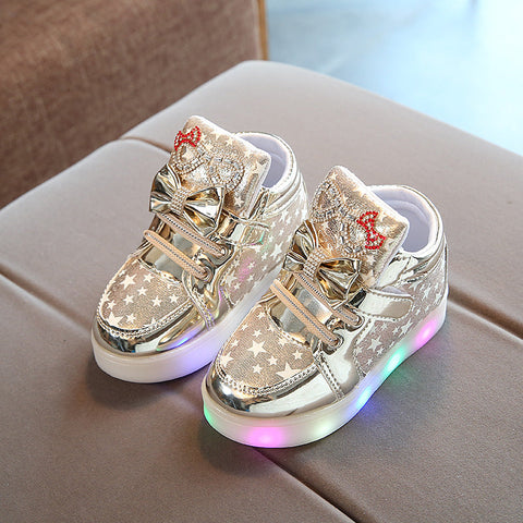 Velcro Flashing Luminous Kids Shoes gogodiggity