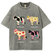 Men's And Women's Cute Cow Print T-shirt gogodiggity