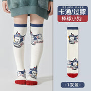 Girls Children Spring Over The Knee Stockings Kawaii Kuromi My Melody Cinnamoroll Pochacco Autumn Winter Cotton Mid-calf Socks gogodiggity