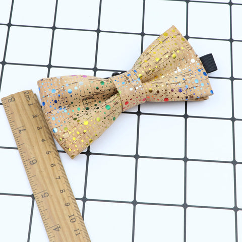 New Design Cork Wood Fashion Parent-Child Bow Ties Novelty Handmade Solid Neckwear Wedding Party Gift Accessories Men Bowtie gogodiggity