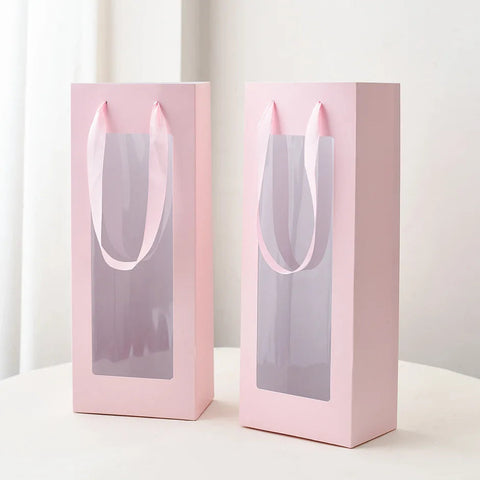 10 Packs Elegant Floral Tote Bag for bouquets-Ideal for Valentine's Day, Christmas and Special Occasions-Durable Paper Gift Wrap gogodiggity