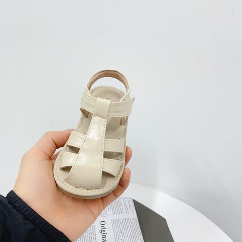 Simple Solid Color Closed Toe Anti-kick Hollow Bird's Nest Sandal gogodiggity