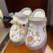 Shoe Buckle Shoes Flower Slippers Sandal Accessories gogodiggity