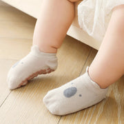 5 pairs/lot Newborn Combed Cotton Sock Toddler Non-Skid Cute Cartoon Animals Floor Socks Spring Summer Children Gripper Socks gogodiggity