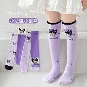 Girls Children Spring Over The Knee Stockings Kawaii Kuromi My Melody Cinnamoroll Pochacco Autumn Winter Cotton Mid-calf Socks gogodiggity
