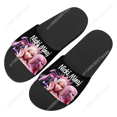 Hot Rapper N-Nicki Minaj Slippers Home Water Shoes Mens Womens Teenagers Outdoor Beach Pool Sandals Custom Summer Slipper gogodiggity