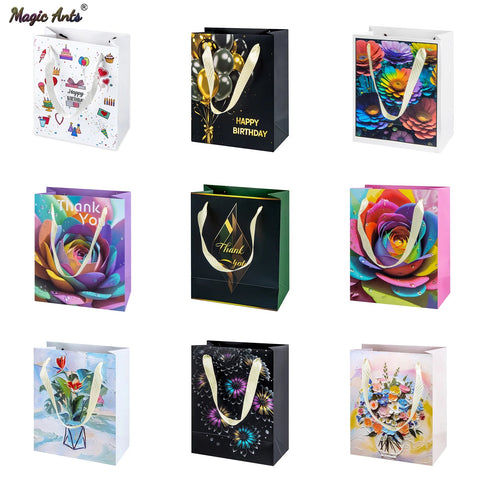 5pcs Gift Paper Bags for Birthday Christmas Thank You All Occasions gogodiggity