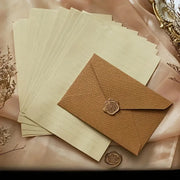 Luxury Linen Envelope and Letter Set with Wax Seals - Vintage Elegant Style - Perfect for Weddings, Parties & Special Occasions gogodiggity
