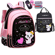 Kids School Cute Cat Print Backpack gogodiggity
