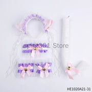 Womens Halloween Maid Lace Cat Ear Headband Hair Accessories Cat Ear Headband Long Tassel Japanese Animation Cosplay Accessories gogodiggity
