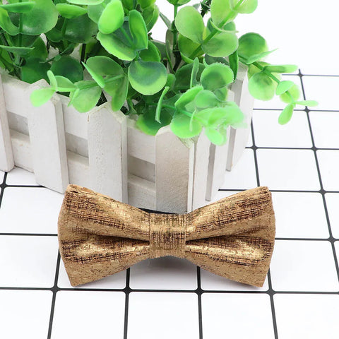 New Design Cork Wood Fashion Parent-Child Bow Ties Novelty Handmade Solid Neckwear Wedding Party Gift Accessories Men Bowtie gogodiggity