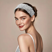 Wedding Bridal Pearl Headband Bride Hair Accessories Elegant Headpiece Women Hair Band Jewelry Party Hairwear gogodiggity