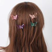 2PCS Crystal Butterfly Small Hair Claw Clips Women Girls Cute Transparent Candy Hair Clamps Crab Barrettes Hair Accessories gogodiggity