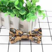 New Design Cork Wood Fashion Parent-Child Bow Ties Novelty Handmade Solid Neckwear Wedding Party Gift Accessories Men Bowtie gogodiggity