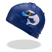 Girls Swimming Cap Cartoon Cute Waterproof High Elastic Ear Protection Swimming Hat for Children Boys Kids Swimming Accessories gogodiggity