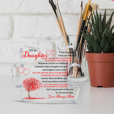 1PC Acrylic Desk Plaque - Custom Daughter Gift for All Occasions，Acrylic Plaque for Birthday/Wedding/Christmas gogodiggity